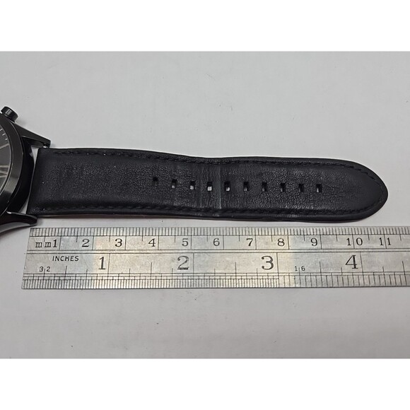 Fossil BQ2360 Fenmore Flynn Neutra Chronograph Black Leather Watch New Battery - Picture 8 of 12